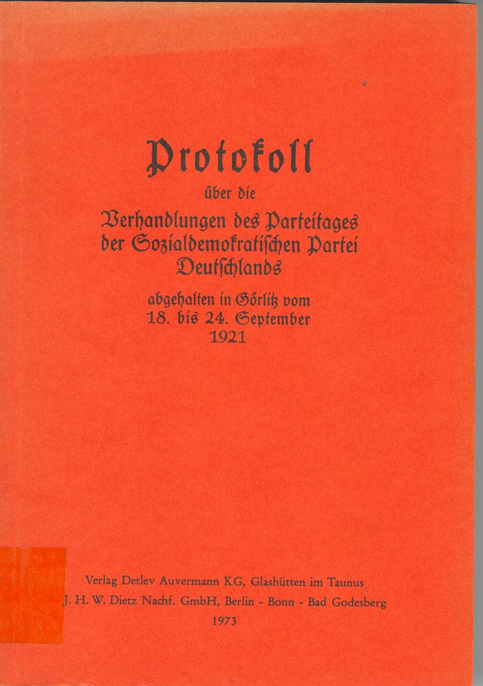 Zusammenfassung Das Görlitzer Programm Von 1921 Und Das Heidelberger