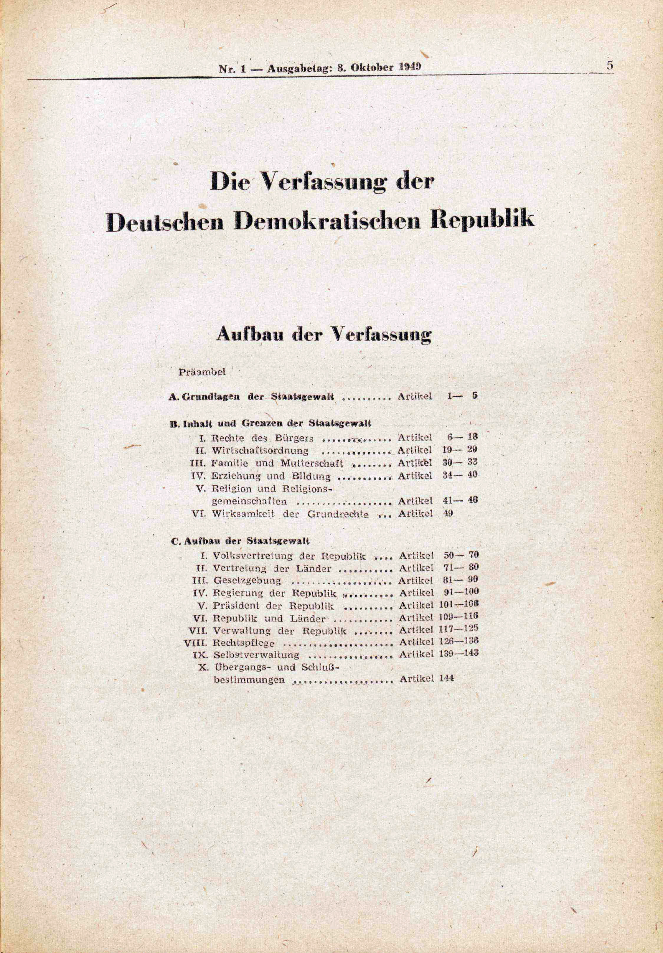 Zusammenfassung Verfassung Der Deutschen Demokratischen Republik 7