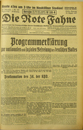 Aus dem Programm-Entwurf der KPD vom 1922 und Programmerklärung zur nationalen und sozialen Befreiung des deutschen Volkes.