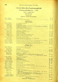 Gesetz über den Lastenausgleich [Lastenausgleichsgesetz], 14. August 1952